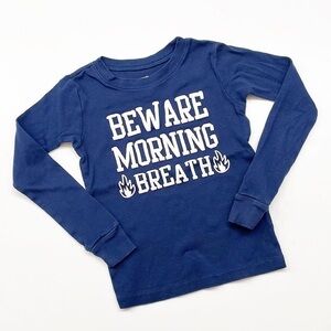 Carter's Beware Morning Breath little boys long sleeve pajama top